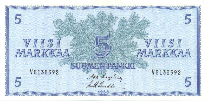 5 Markkaa 1963 V8138392